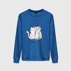 Свитшот хлопковый женский Merry Cat, цвет: синий