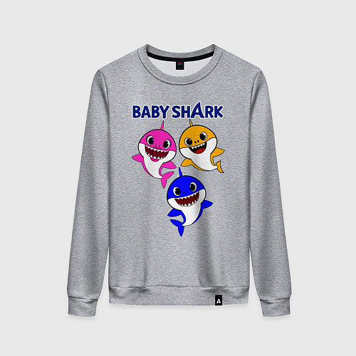 Женский свитшот Baby Shark / Меланж – фото 1