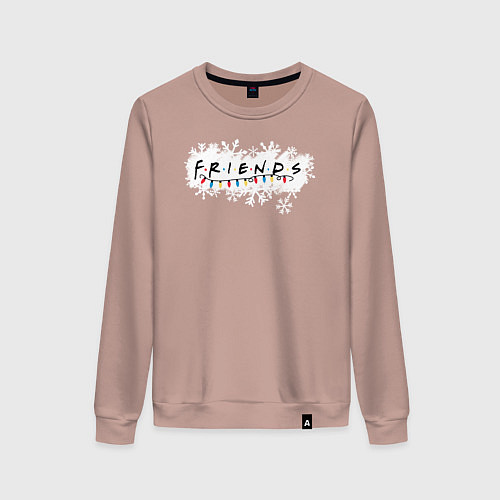 Женский свитшот Friends Лого с гирляндой / Пыльно-розовый – фото 1