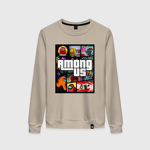 Женский свитшот AMONG US GTA / Миндальный – фото 1