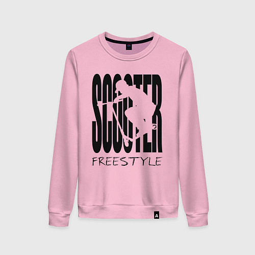 Женский свитшот Самокатер на стиле / Светло-розовый – фото 1