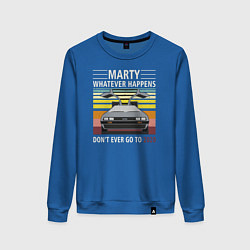 Свитшот хлопковый женский Back to the Future, цвет: синий
