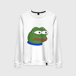 Свитшот хлопковый женский Pepe MonkaS, цвет: белый