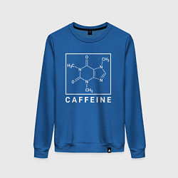 Свитшот хлопковый женский Структура Кофеина, цвет: синий