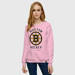 Свитшот хлопковый женский BOSTON BRUINS NHL, цвет: светло-розовый — фото 2