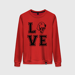 Свитшот хлопковый женский Лабрадор, цвет: красный