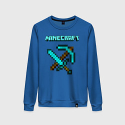 Свитшот хлопковый женский Minecraft, цвет: синий