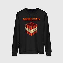 Свитшот хлопковый женский Minecraft, цвет: черный