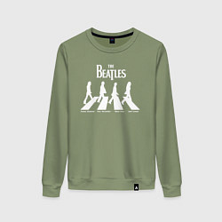 Свитшот хлопковый женский The Beatles, цвет: авокадо