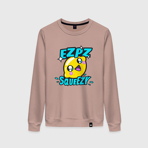 Женский свитшот Easy Peasy Lemon Squeezy / Пыльно-розовый – фото 1