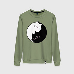 Женский свитшот Yin and Yang cats