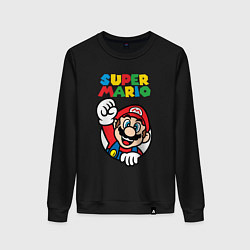 Свитшот хлопковый женский Mario, цвет: черный
