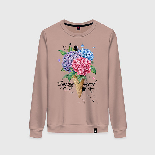 Женский свитшот Весеннее настроение / Пыльно-розовый – фото 1
