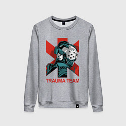 Свитшот хлопковый женский TRAUMA TEAM Cyberpunk 2077, цвет: меланж