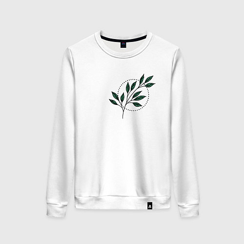 Женский свитшот Leaves / Белый – фото 1
