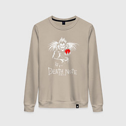 Свитшот хлопковый женский DEATH NOTE ТЕТРАДЬ СМЕРТИ, цвет: миндальный