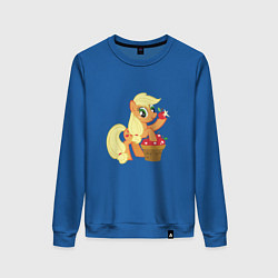 Свитшот хлопковый женский Applejack, цвет: синий