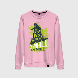Свитшот хлопковый женский Downhill, цвет: светло-розовый