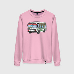 Свитшот хлопковый женский Пазик, цвет: светло-розовый