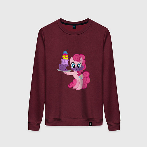 Женский свитшот My Little Pony Pinkie Pie / Меланж-бордовый – фото 1