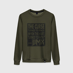 Свитшот хлопковый женский DMX - The Curse, цвет: хаки
