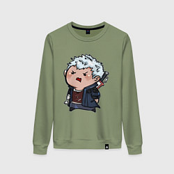 Свитшот хлопковый женский Baby Nero, цвет: авокадо