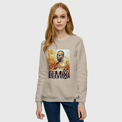 Свитшот хлопковый женский DMX on Fire, цвет: миндальный — фото 2