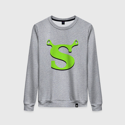 Женский свитшот Shrek: Logo S / Меланж – фото 1