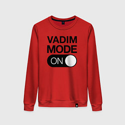 Свитшот хлопковый женский Vadim Mode On, цвет: красный