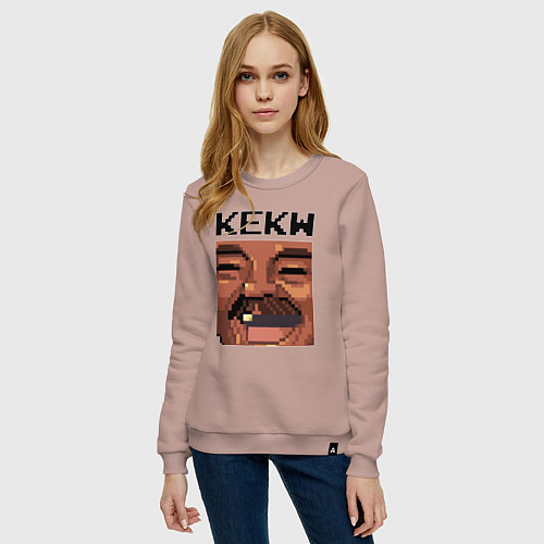 Женский свитшот Хуан Хойя Борха: KEKW / Пыльно-розовый – фото 3