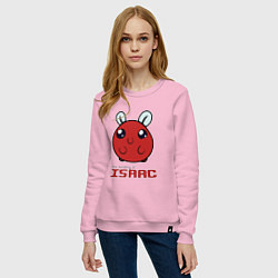 Свитшот хлопковый женский The binding of isaac Monsters, цвет: светло-розовый — фото 2