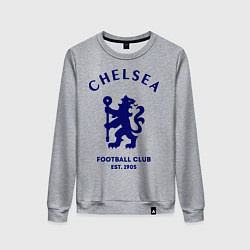 Свитшот хлопковый женский Chelsea Est. 1905, цвет: меланж
