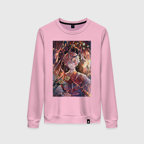 Женский свитшот Tartaglia fan art / Светло-розовый – фото 1
