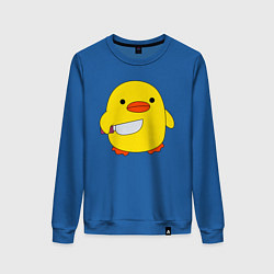 Женский свитшот УТКА С НОЖОМ КРУГЛЯШ