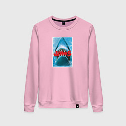 Свитшот хлопковый женский Jaws classic, цвет: светло-розовый