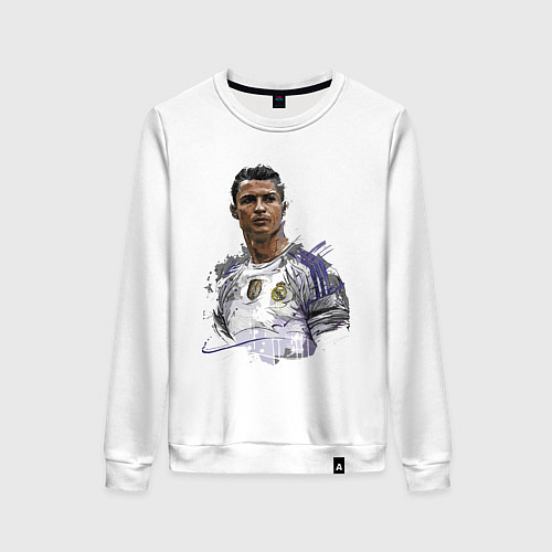 Женский свитшот Cristiano Ronaldo Manchester United Portugal / Белый – фото 1