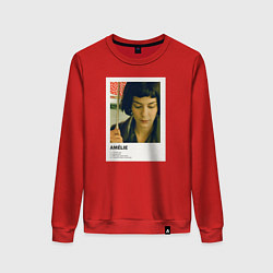 Свитшот хлопковый женский Амели, цвет: красный
