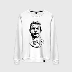 Свитшот хлопковый женский Ronaldo Manchester United Portugal, цвет: белый