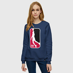 Свитшот хлопковый женский Jordan GOAT, цвет: тёмно-синий — фото 2