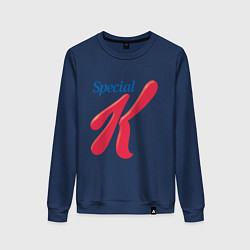 Свитшот хлопковый женский Special k merch Essential, цвет: тёмно-синий