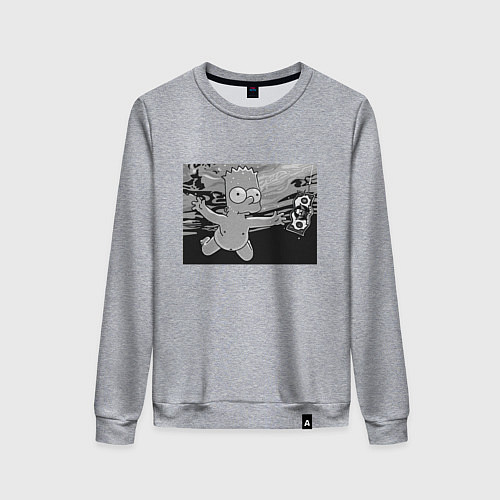 Женский свитшот Simpsons x Nirvana / Меланж – фото 1