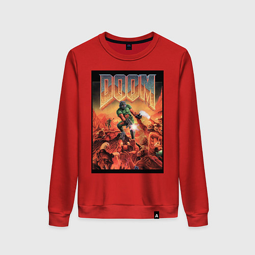 Женский свитшот DOOM игра / Красный – фото 1