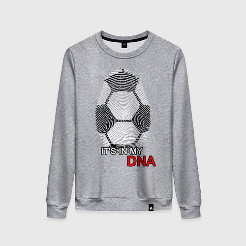 Женский свитшот FOOTBALL IN MY DNA / Меланж – фото 1