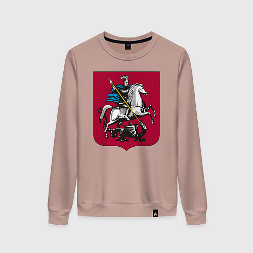 Женский свитшот Георгий Победоносец - Герб / Пыльно-розовый – фото 1