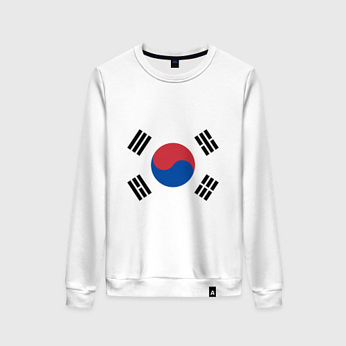 Женский свитшот Корея Корейский флаг / Белый – фото 1