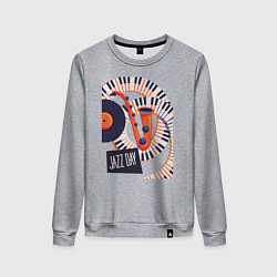 Свитшот хлопковый женский Джаз, цвет: меланж