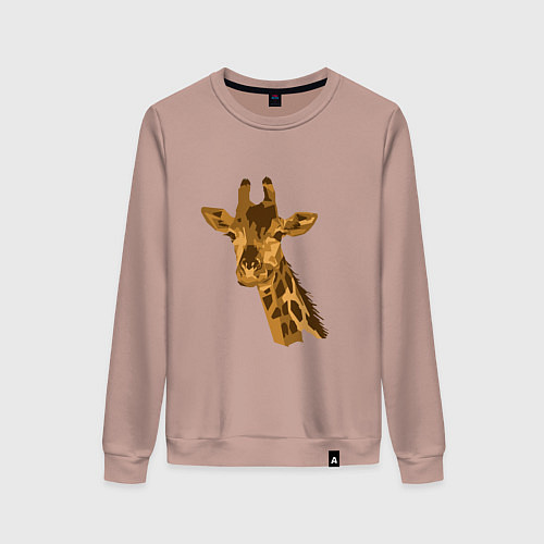 Женский свитшот Жираф Жора / Пыльно-розовый – фото 1