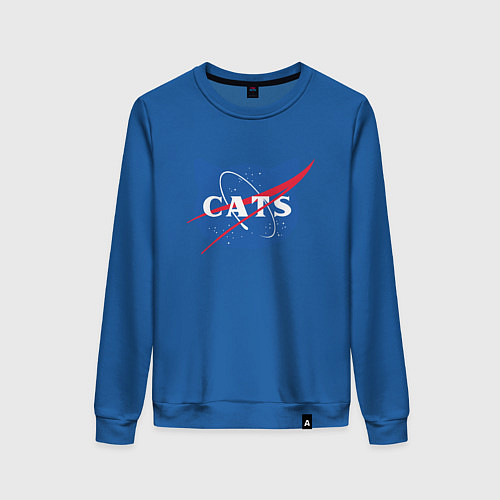 Женский свитшот Cats NASA / Синий – фото 1