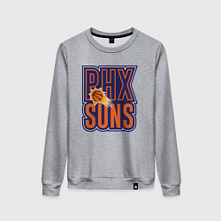 Свитшот хлопковый женский PHX Suns, цвет: меланж