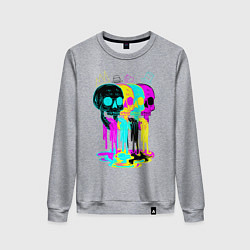 Женский свитшот 4 ЧЕРЕПА SKULLS NEON